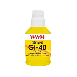 Чорнило WWM Canon GI-40 для G5040/G6040 190г Yellow (KeyLock) (G40Y) изображение 1