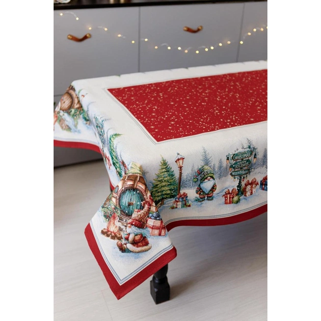 Скатертина Прованс гобеленова Різдвяне багаття 135х140 см (037398) - picture 6