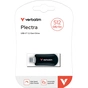 USB флеш накопичувач Verbatim 512GB Plectra Black USB-C (30227) - зменшене зображення 2