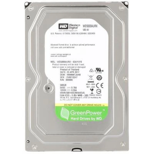 Жорсткий диск 3.5" 500Gb WD (# WD5000AURX #) - зображення 1