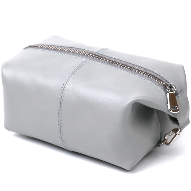 Косметичка Shvigel Шкіряна Сіра (16404) - зображення 1