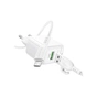 Зарядний пристрій BOROFONE BAS42A Potential USB QC3.0 + cable USB to Micro 5P White (6941991113796) - зменшене зображення 4