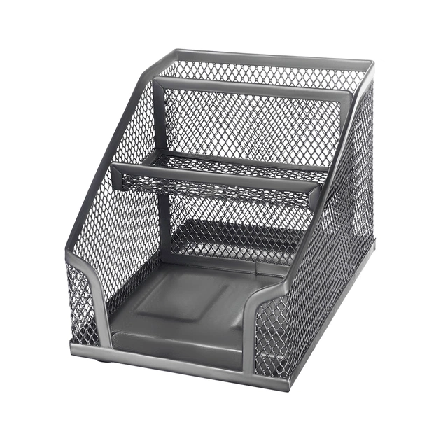Підставка для дрібниць Buromax 152 x 102 x 103 мм, металева, срібна (BM.6245-24) - зображення 1