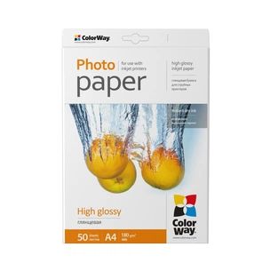 Фотопапір ColorWay A4 180г glossy 50л (PG180050A4) picture 1