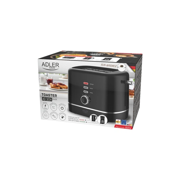 Тостер Adler AD 3224 black - picture 6