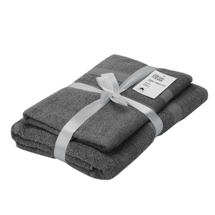 Рушник Ardesto набір махрових Splendid 50х90 см, 70х140 см, 2шт, 100% бавовна, сірий темний (ART2359DG) зображення 1