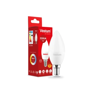 Лампочка Vestum LED C37 4W 3000K 220V E14 (1-VS-1308) изображение 1