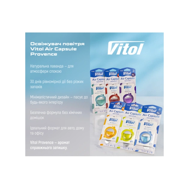 Ароматизатор для автомобіля VITOL Air Capsule Provence 3мл (VCA03) - picture 5