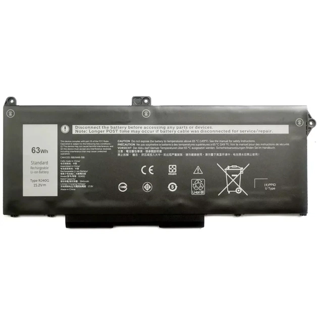 Акумулятор до ноутбука AlSoft Dell Latitude 5420 RJ40G, 3941mAh (63Wh), 4cell, 15.2V, Li-ion (A47932) - зображення 1