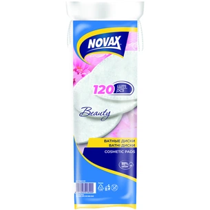 Ватні диски Novax 120 шт. (4751023298900) зображення 1