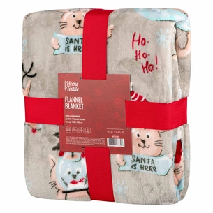 Плед Ardesto Christmas Flannel 160х200см, 100% поліестер, різдвяні котики (ART0120PB) зображення 1