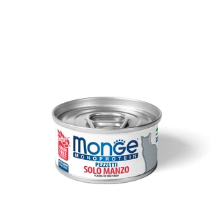 Консерви для котів Monge Cat Monoprotein м'ясні пластівці з яловичини 80 г (8009470013819) зображення 1