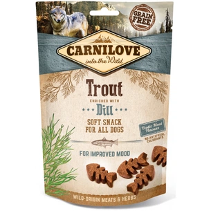 Ласощі для собак Carnilove Semi Moist з фореллю і кропом 200 г (8595602528912) зображення 1