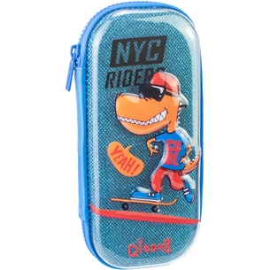 Пенал Cool For School блискучий 1 відділення з органайзером синій (QT-5780-Blue) зображення 1