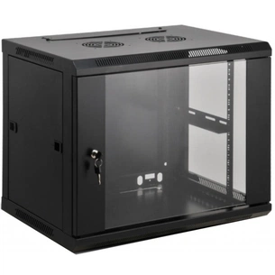 Шафа настінна Kingda 6U 19" 600x600 RAL9004 (KD-007-6606) зображення 1