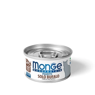 Консерви для котів Monge Cat Monoprotein м'ясні пластівці з буйвола 80 г (8009470013826) зображення 1