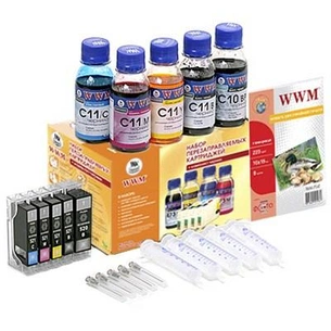Комплект перезаправних картриджів WWM CANON IP4840/3600/4600/MP540/MG5140 (RC.CLI-521) зображення 1