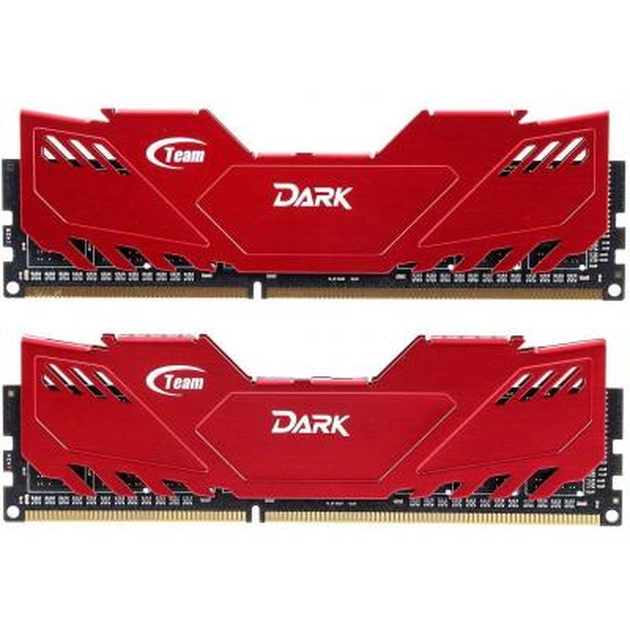 Модуль пам'яті для комп'ютера DDR4 8GB (2x4GB) 2400 MHz Dark Red Team (TDRED48G2400HC14DC01) - изображение 1