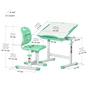 Парта зі стільцем Evo-kids Ergo Green (Evo-05 Ergo Z) - зменшене зображення 3
