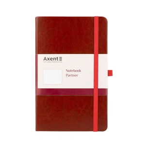 Книга записна Axent Partner Lux, 125х195 мм 96 аркушів у клітинку Бордова (8202-05-A) зображення 1
