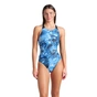 Купальник Arena Blue Flowers Swimsuit V Back 009027-850 синій, чорний 44 (3468337506461) - зменшене зображення 1