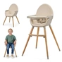 Стульчик для кормления Kinderkraft 2 в 1 Fini 2 Beige (5902533924493) - уменьшенное изображение 3