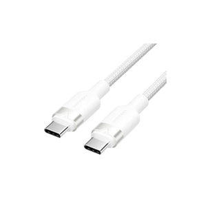 Дата кабель USB-C to USB-C 1.0m 60W aluminum alloy white Vention (TRDWF) изображение 1