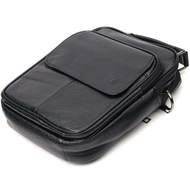 Сумка Vintage Мессенджер из натуральной кожи Черная (21950) - изображение 5