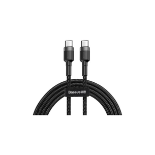 Дата кабель USB-C to USB-C 2.0m USB 3.1 3A grey-black Baseus (CATKLF-HG1) зображення 1