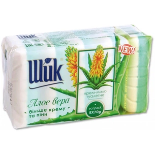 Тверде мило Шик Алое вера 5x70 г (4820023360068) зображення 1