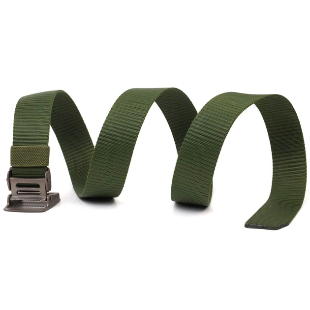 Ремінь Vintage З металевою пряжкою з текстилю Зелений (20595) - зображення 7