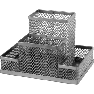 Підставка для дрібниць Axent 155x103x100мм, wire mesh, silver (2117-03-A) зображення 1