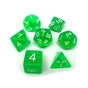 Набір кубиків для настільних ігор Games 7 Days Transparent 7 Dice Set - Green (g7dtran05) - зменшене зображення 1
