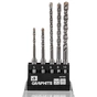 Набор сверл Graphite по бетону, SDS Plus, 5x6x110мм, 6x8x10x160мм, кейс, 5шт (56T169) - уменьшенное изображение 3