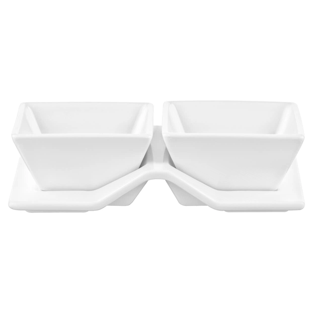 Соусниця Ardesto Набір для закусок, 3 предмети, порцеляна, білий (AR3750) - picture 4