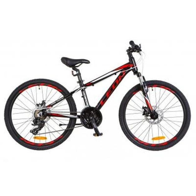 Велосипед Leon 24" JUNIOR 2018 AM 14G DD рама-12,5" Al чорно-червоний (OPS-LN-24-010) - зображення 1