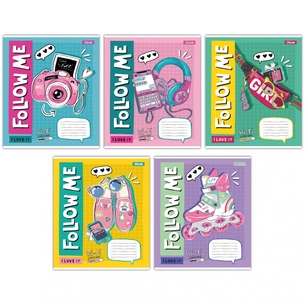 Зошит 1 вересня Follow me А5 24 аркушів клітинка (767276) зображення 1