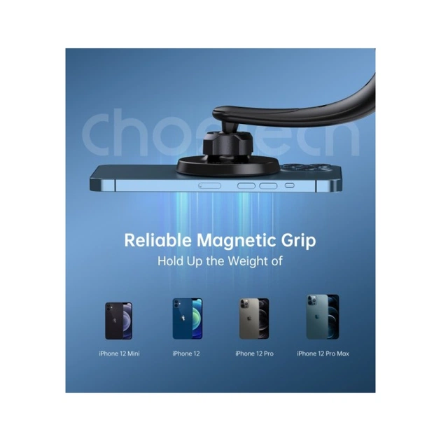 Універсальний автотримач Choetech з магнітним кріпленням на скло або торпеду (AT0005-BK) - picture 4