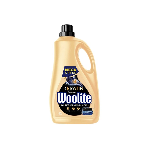 Гель для стирки Woolite Для черных, темных и джинсовых тканей С кератином 3.6 л (5900627090529) - изображение 1