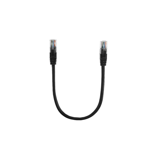 Патч-корд 0.5м, UTP, Cat.6, RJ45, CU, black Ritar (PCR-CU6/0.5Bl) - изображение 1