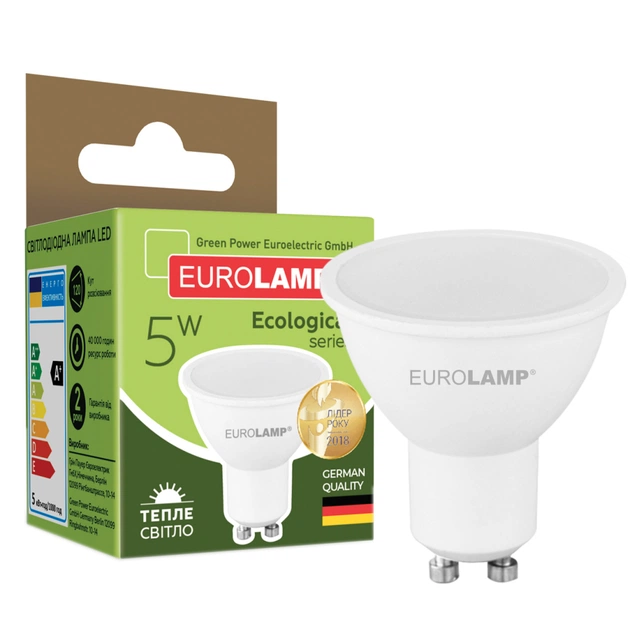 Лампочка Eurolamp LED SMD MR16 5W GU10 3000K 220V (LED-SMD-05103(P)) - picture 2