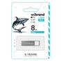 USB флеш накопичувач Wibrand 8GB Shark Silver USB 2.0 (WI2.0/SH8U4S) - зменшене зображення 2