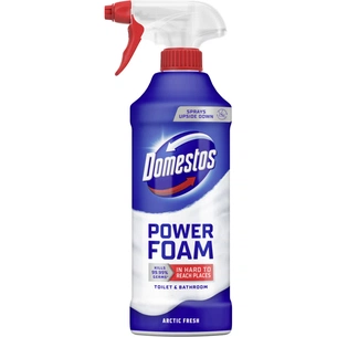 Піна для чищення ванн Domestos Power Foam Для чищення унітазу та ванної Арктична свіжість 435 мл (8720182796400) зображення 1