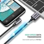 Дата кабель USB 2.0 AM to USB-C 1.0m US284 Angled Alum. Braid Black Ugreen (50941) - зменшене зображення 4