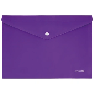 Папка - конверт Economix А4 180 мкм, непрозора, фактура "помаранч", фіолетова (E31305-58) зображення 1