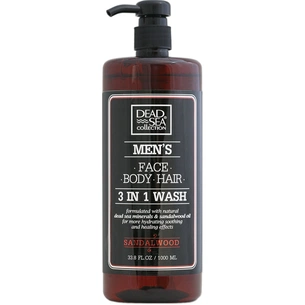 Гель для душу Dead Sea Collection Sandalwood чоловічий 3 в 1 для тіла, волосся й обличчя 1000 мл (7290102256952) зображення 1