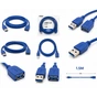 Дата кабель USB 3.0 AM/AF 1.5m blue XoKo (XK-AMAF-USB30-15-BL) - зменшене зображення 3