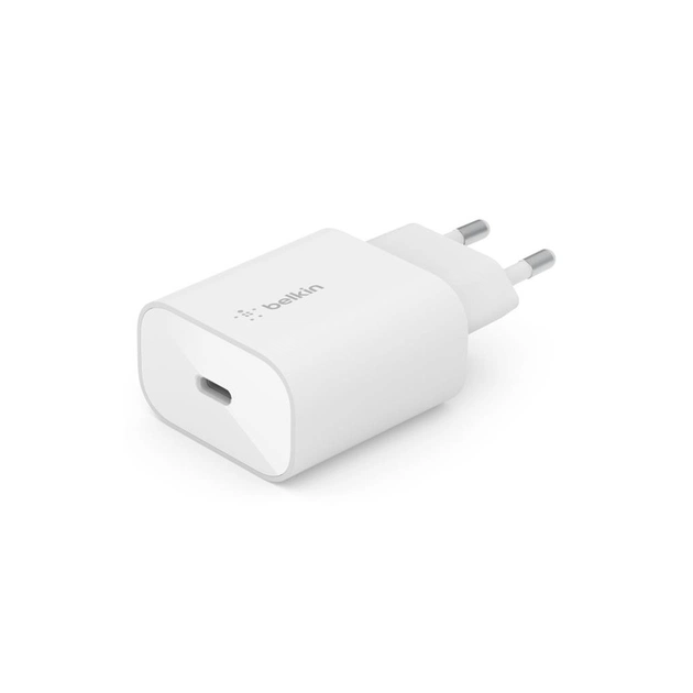Зарядний пристрій Belkin Home Charger 25W Power PD PPS USB-C, white (WCA004VFWH) - изображение 1