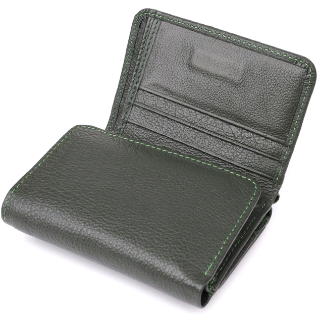Гаманець ST Leather З натуральної шкіри Зелений (23072) - изображение 6