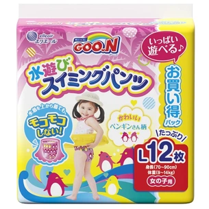 Підгузки GOO.N Трусики для плавання для дівчаток 9-14 кг, L 12 шт (853666) зображення 1